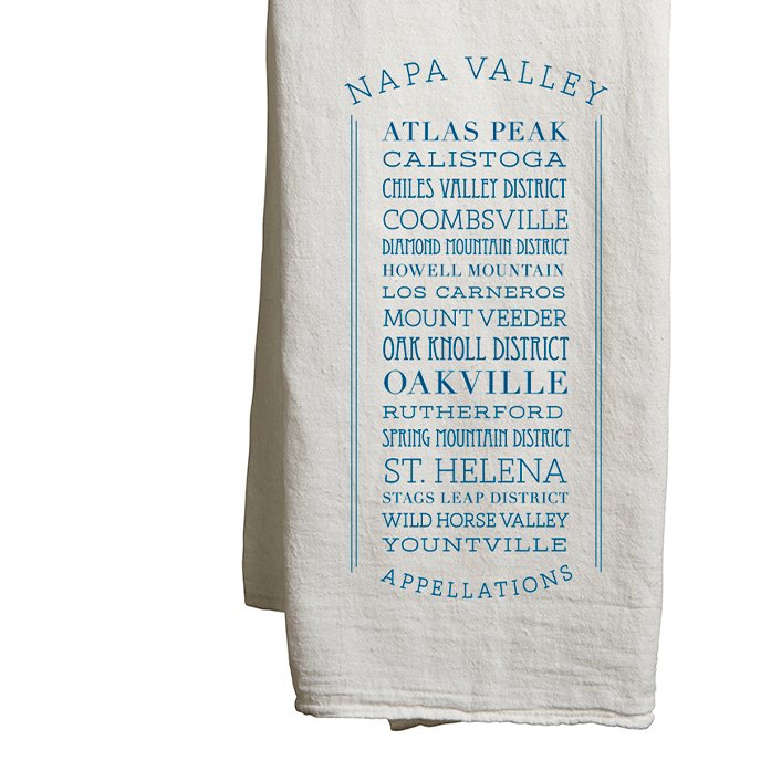 Flour Sack Tea Towels Napa Valley Appellations - Mercantile 12
