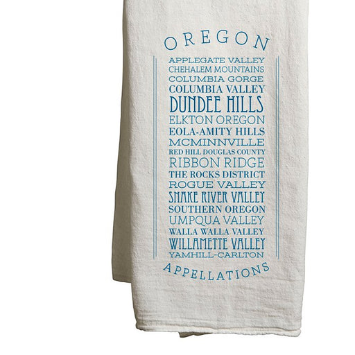Flour Sack Tea Towels Oregon Appellations - Mercantile 12
