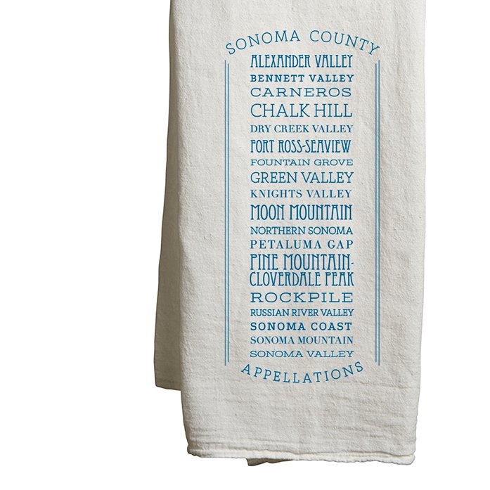 Flour Sack Tea Towels Sonoma Appellations - Mercantile 12