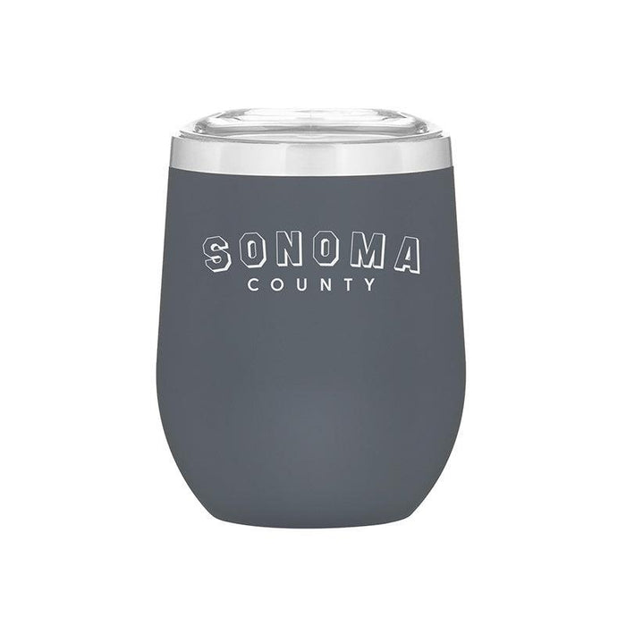 Stemless Stainless Steel Powder Coated Wine Cup Sonoma County Block Sport - Mercantile 12