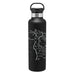 Stainless Steel Water Bottle Bay Area Calligraphy Map - Mercantile 12