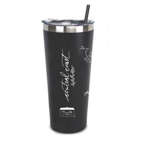 Stainless Steel Tumbler Central Coast Calligraphy Map - Mercantile 12