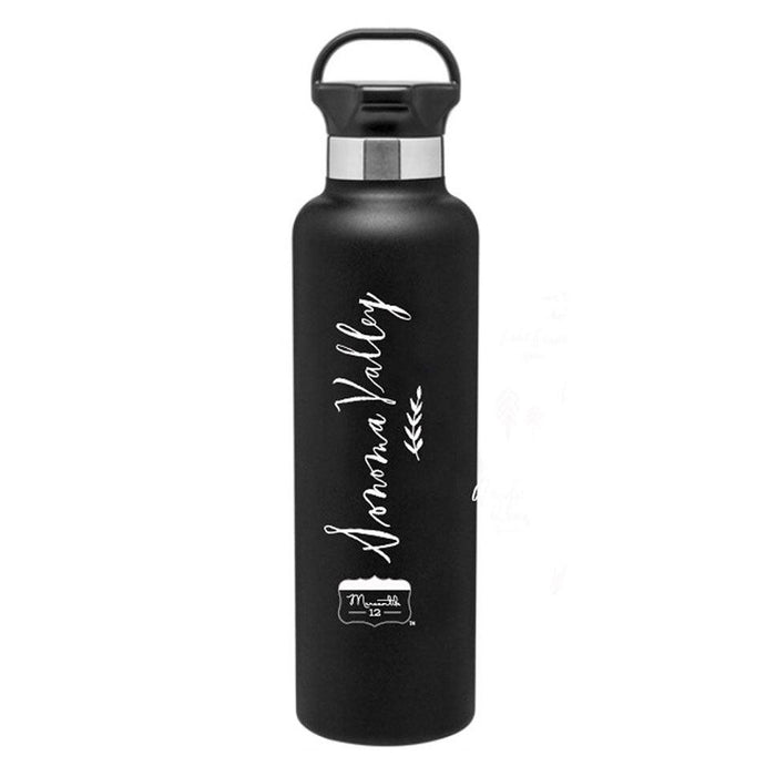 Stainless Steel Water Bottle Sonoma Calligraphy Map - Mercantile 12