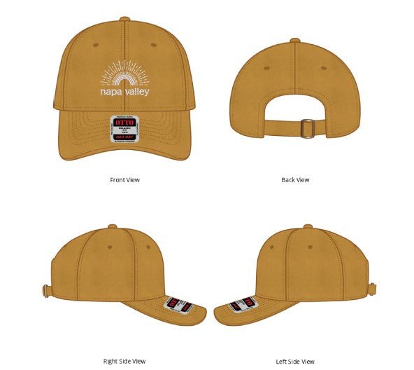 Garment Washed Superior Cotton Twill Adjustable Strap with Metal Buckle Dad Cap Printed with a Customizable SUNSHINE COLLECTION Design