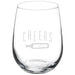 Stemless 17 Oz Wine Glass Personalized Cheers Design - Mercantile 12