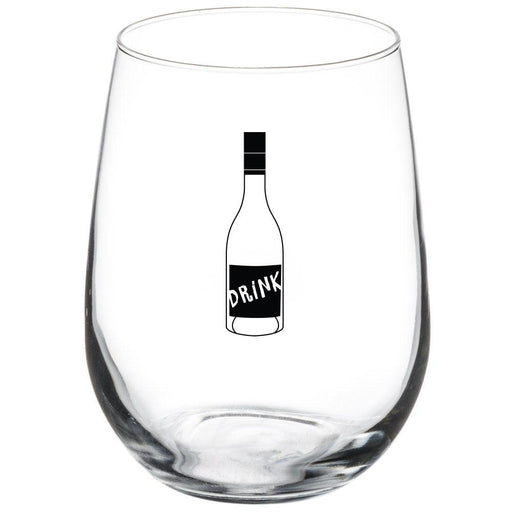 Stemless 17 Oz Wine Glass Personalized Drink Design - Mercantile 12