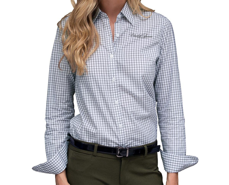Gingham Check 60/40 Easy Care Shirt Ladies - Mercantile 12