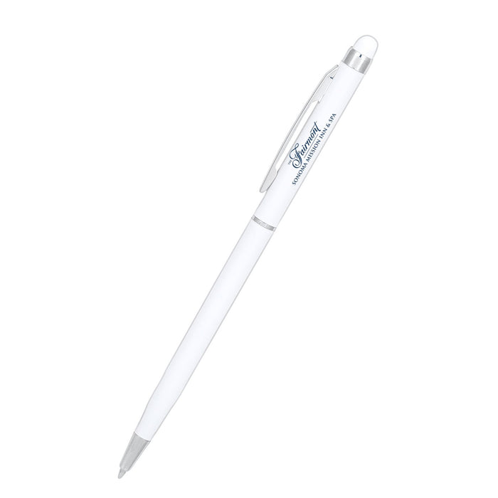 Slim Metal Ballpoint Pen with Stylus - Mercantile 12