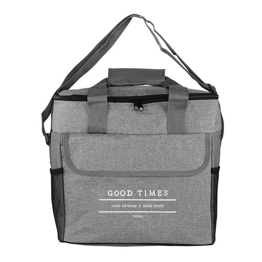Heathered Insulated Zipper Cooler Bag Gray - Mercantile 12