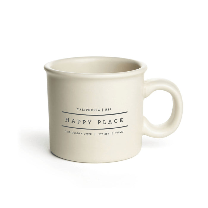 Ceramic Chunky Mug California Happy Place - Mercantile 12