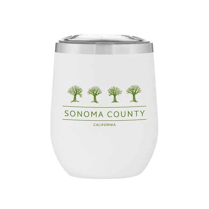 Stemless Stainless Steel Powder Coated Wine Cup Sonoma County Olives - Mercantile 12