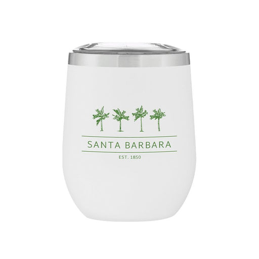 Stemless Stainless Steel Powder Coated Wine Cup Santa Barbara Palms - Mercantile 12