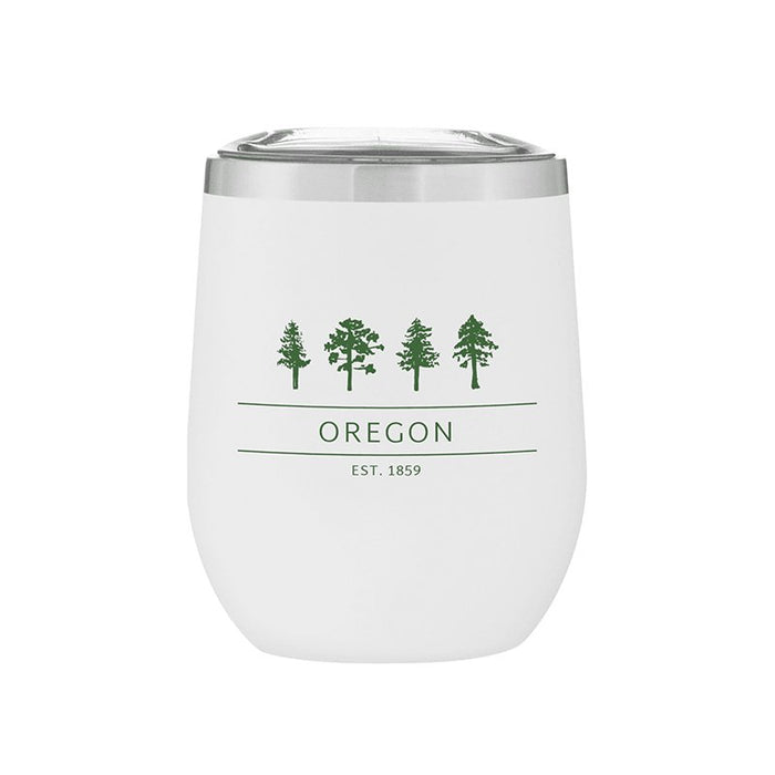 Stemless Stainless Steel Powder Coated Wine Cup Oregon Pines - Mercantile 12