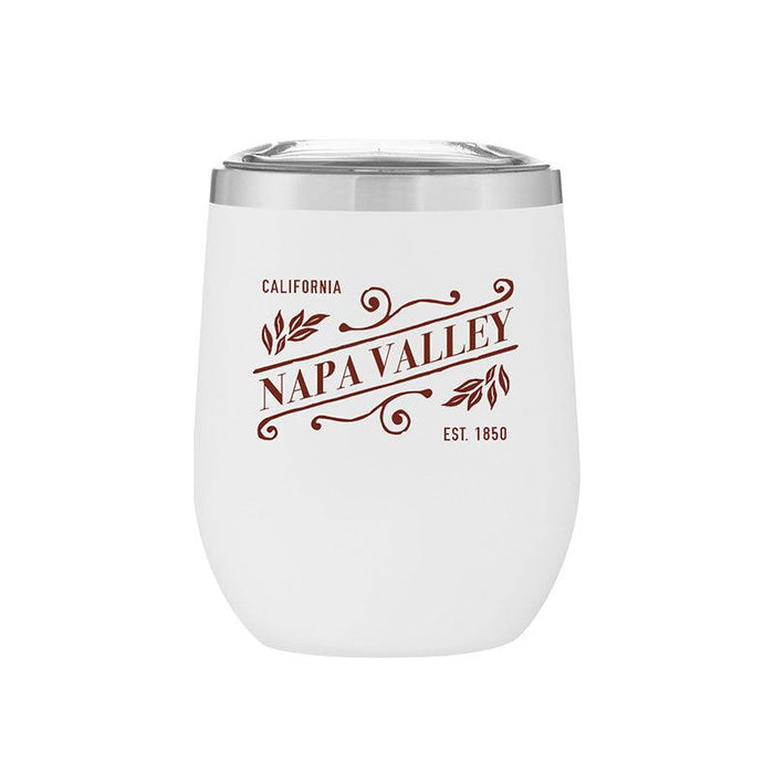 Stemless Stainless Steel Powder Coated Wine Cup Napa Valley Slant Collection - Mercantile 12