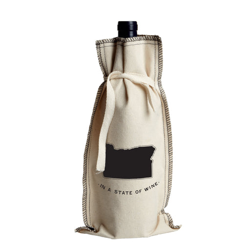 Cotton Tie Coverstitch Wine Gift Bag Oregon State of Wine - Mercantile 12