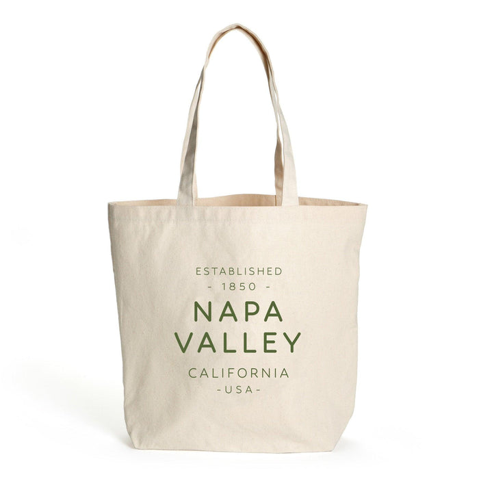 Canvas Market Tote Text Collection Napa Valley - Mercantile 12