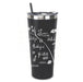 Stainless Steel Tumbler Customize Calligraphy Map Design - Mercantile 12