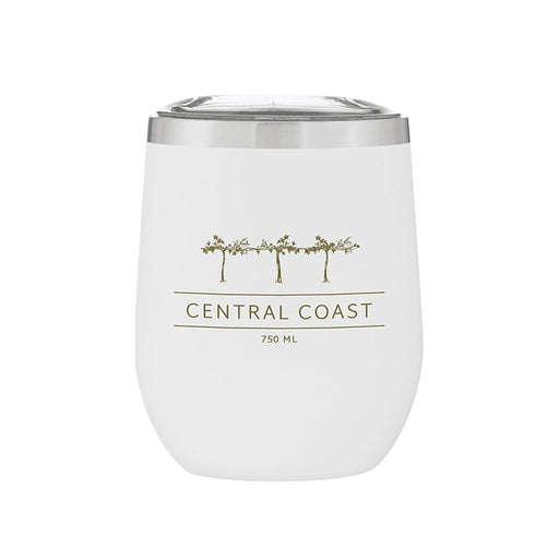 Stemless Stainless Steel Powder Coated Wine Cup Central Coast Vines - Mercantile 12