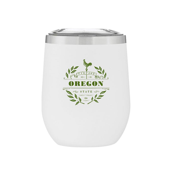 Stemless Stainless Steel Powder Coated Wine Cup Oregon Vintage - Mercantile 12